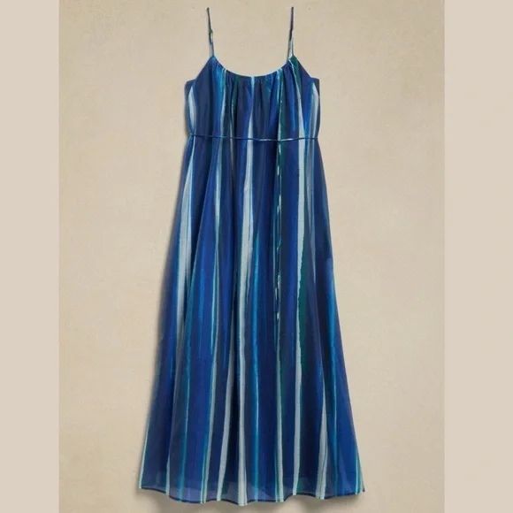 Banana Republic Organza Tie Waist Maxi Dress NWT size M - Picture 3 of 6